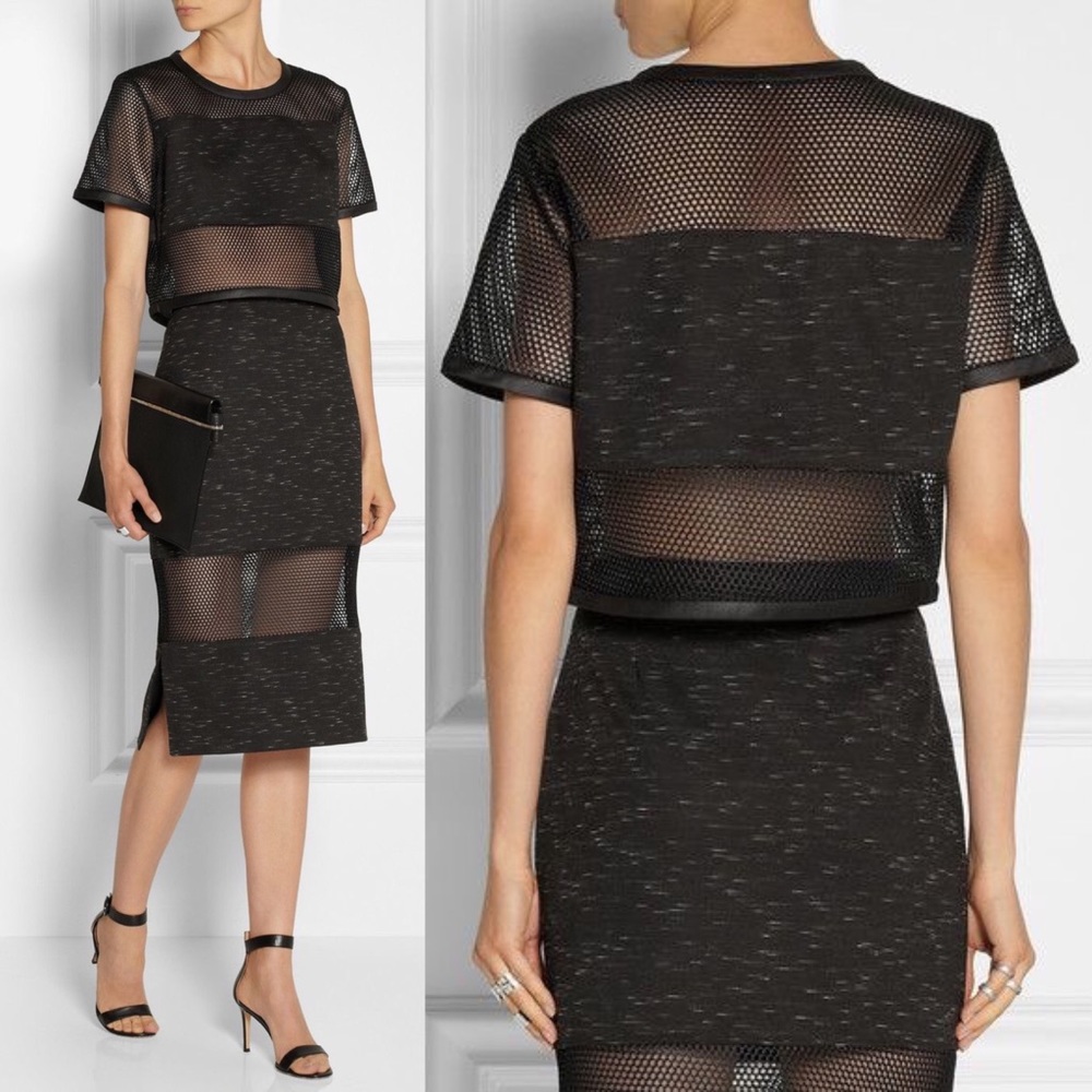 Jonathan Simkhai crop top pencil skirt 2-piece set